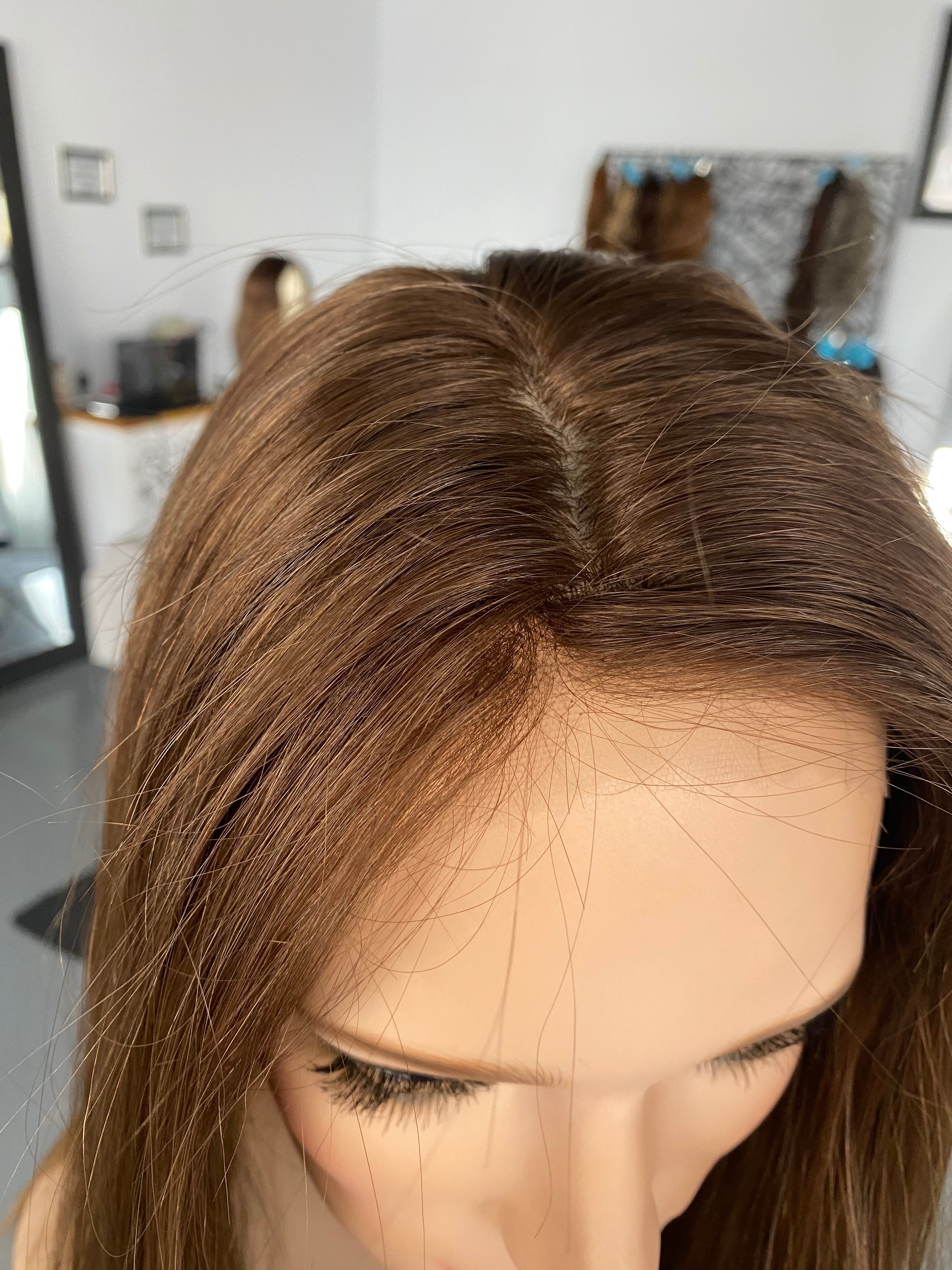 Full Wig- True Virgin European Medium Brown, Medium Cap, 12-18"