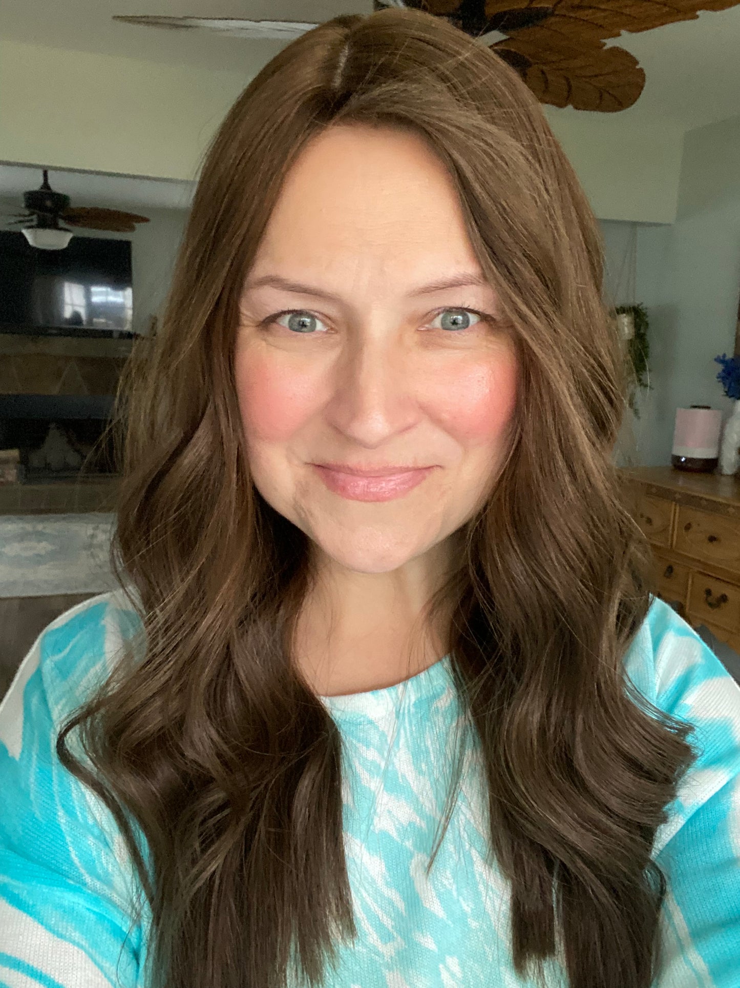 Neutral medium brown approx. level 4 Human Hair Topper