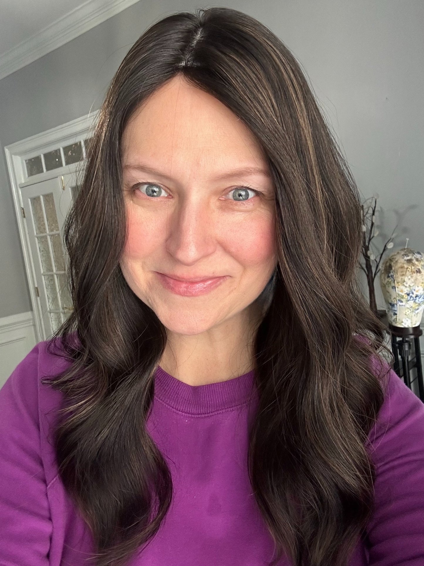 Silk Topper- natural black with highlights ,18-20”
