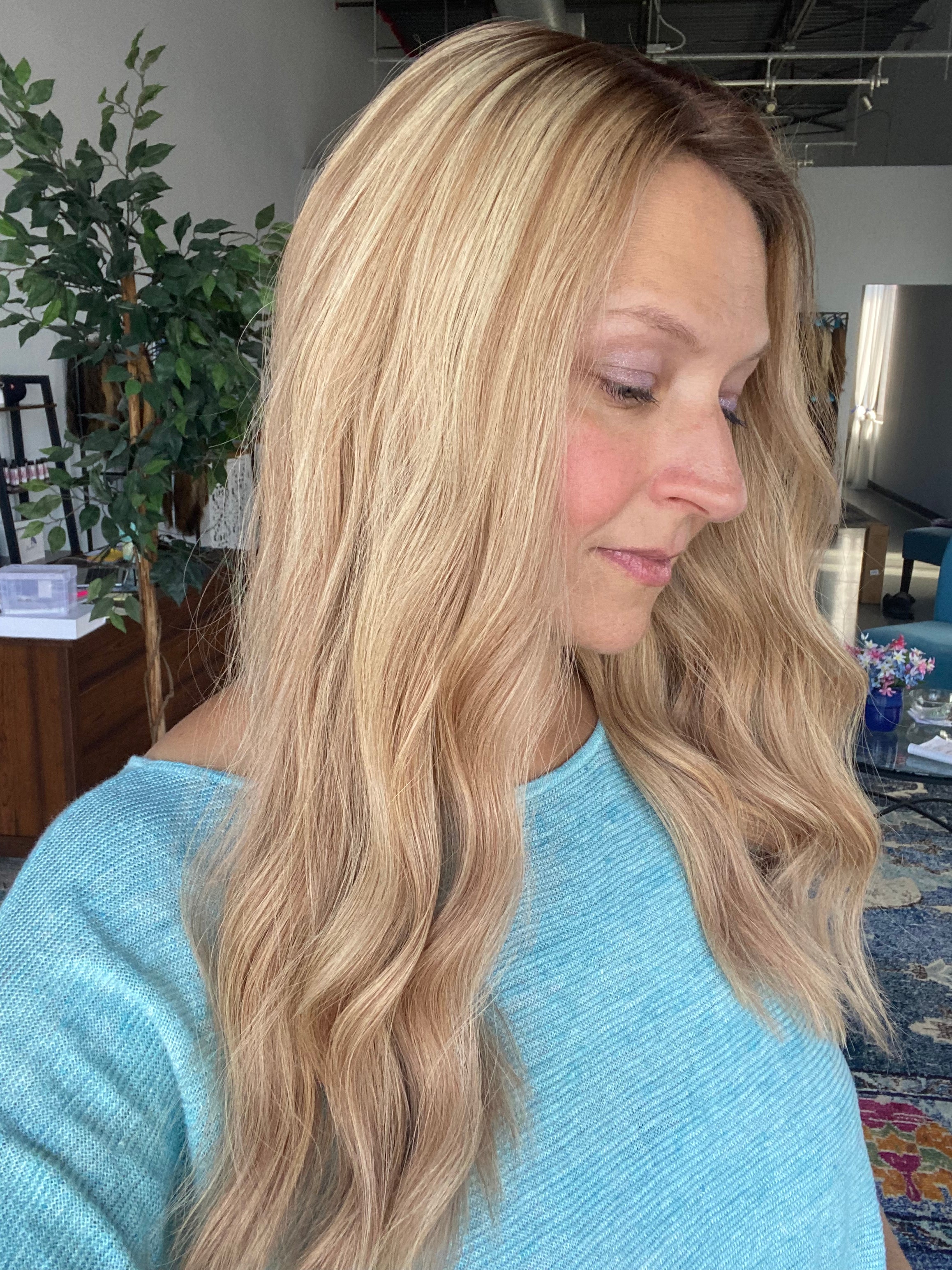 Topper- Specialty Color Rooted Dimensional Sandy Blonde, 9x9, 18-20"