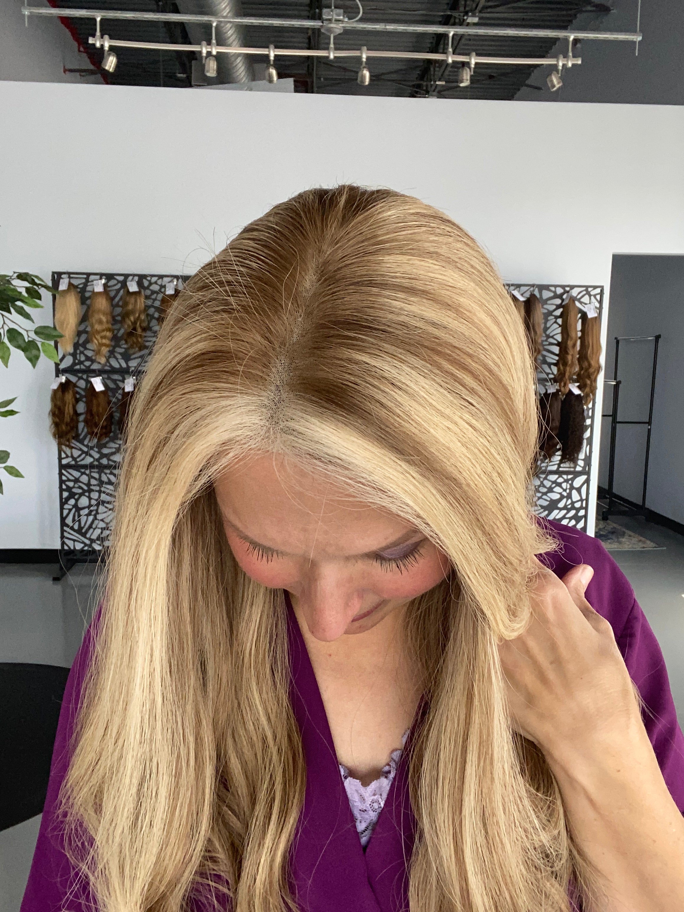 Closed Lace Topper - Warm Level 7 with Golden Blonde Highlights, 8x8, 18-22