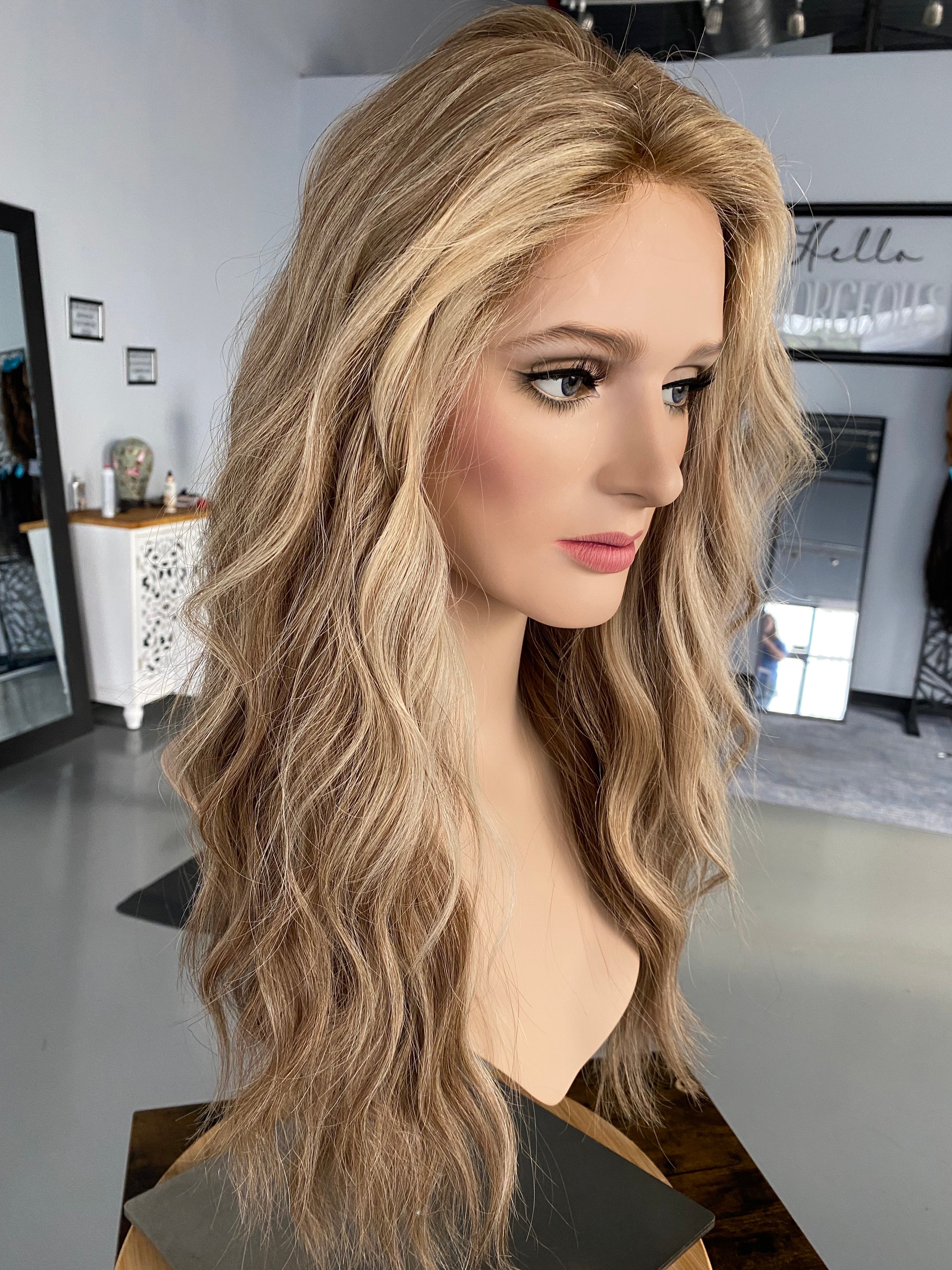 Full Wig - Highlighted Sandy Blonde, Small/Medium Cap, 16-24