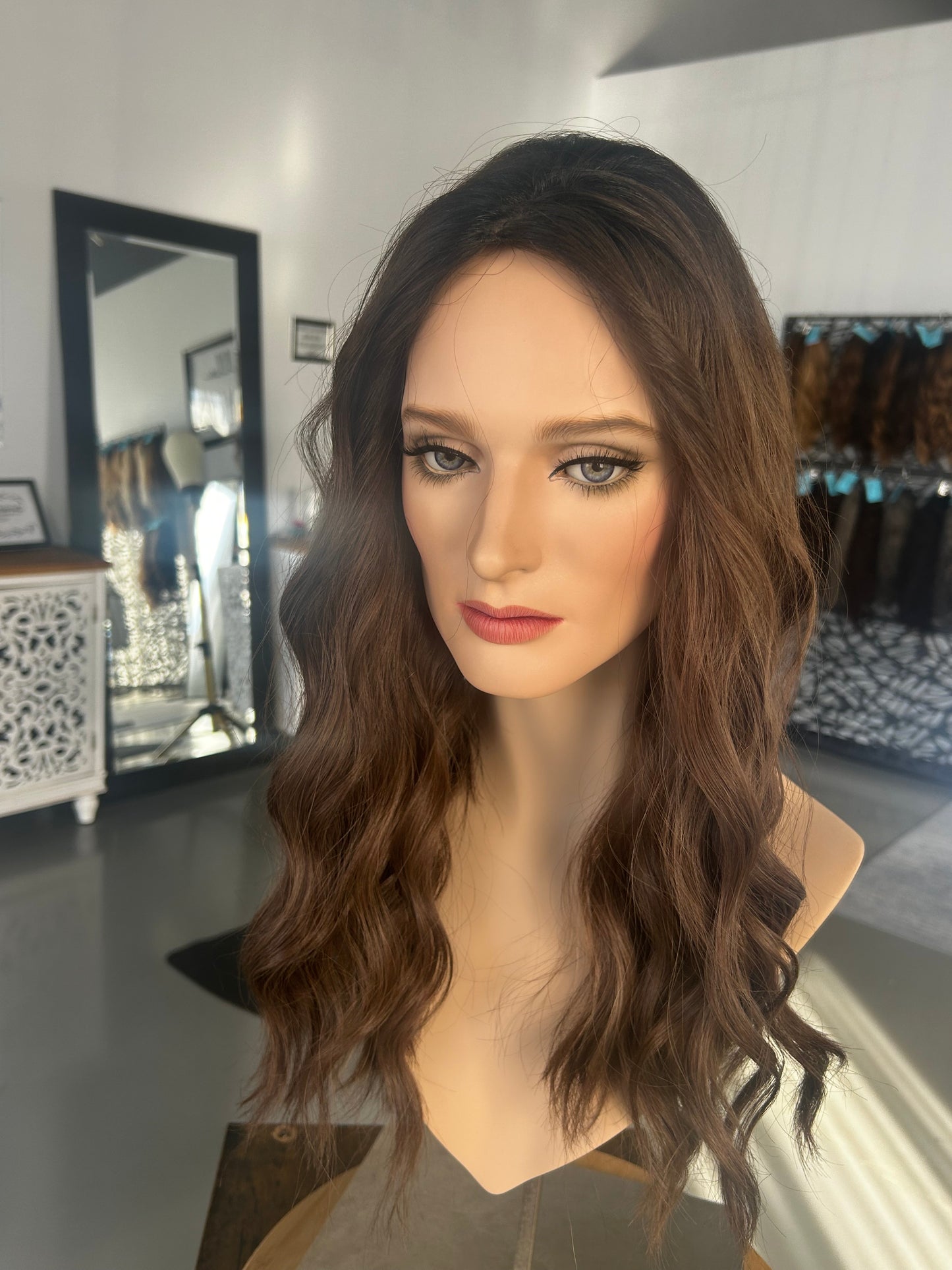 Lace Top Topper - Dove, 19”