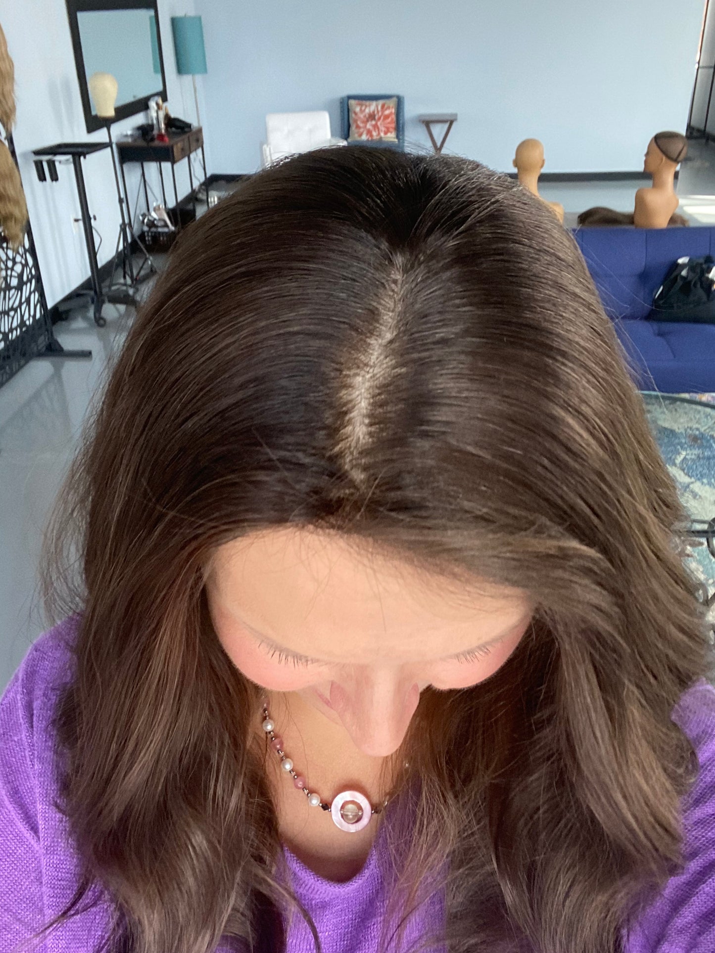 Silk Top Topper- Cool Dove 23”