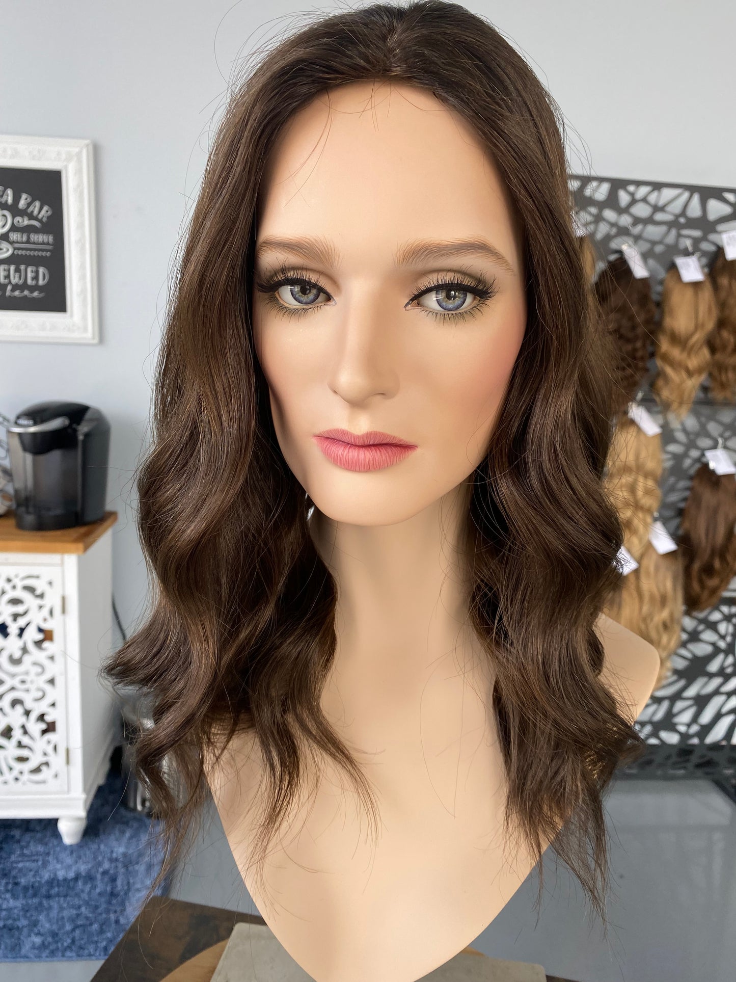 Silk Top Topper- Cool Dove 23”