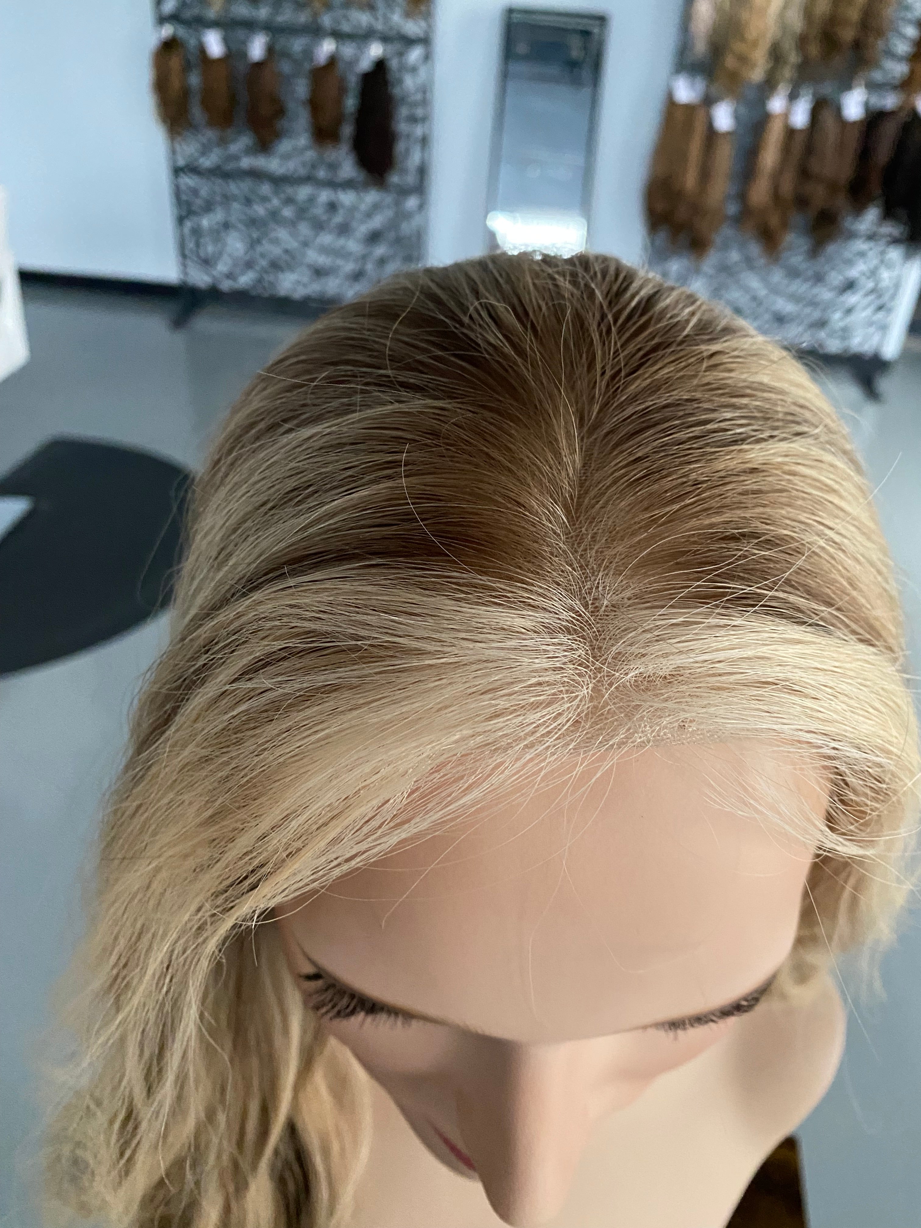 Closed Lace Topper - Warm Level 7 with Golden Blonde Highlights, 8x8, 18-22